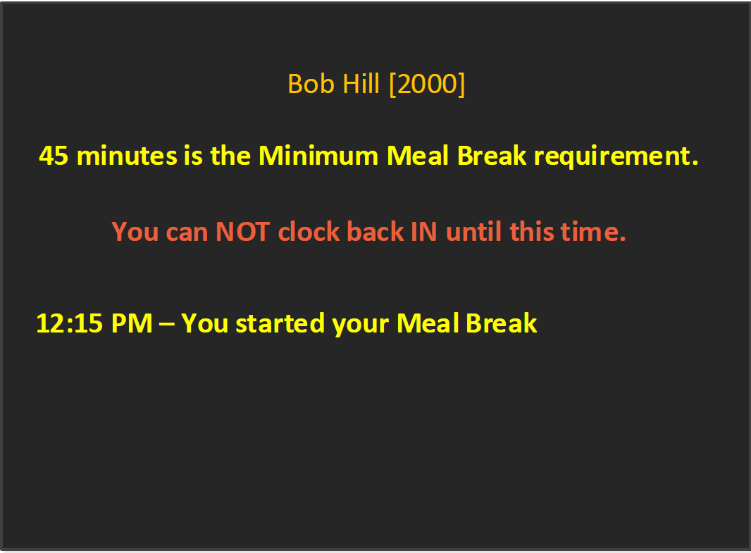 Meal Break Blocking Feature - WalTer T6 and T11 Biometric Time Clock