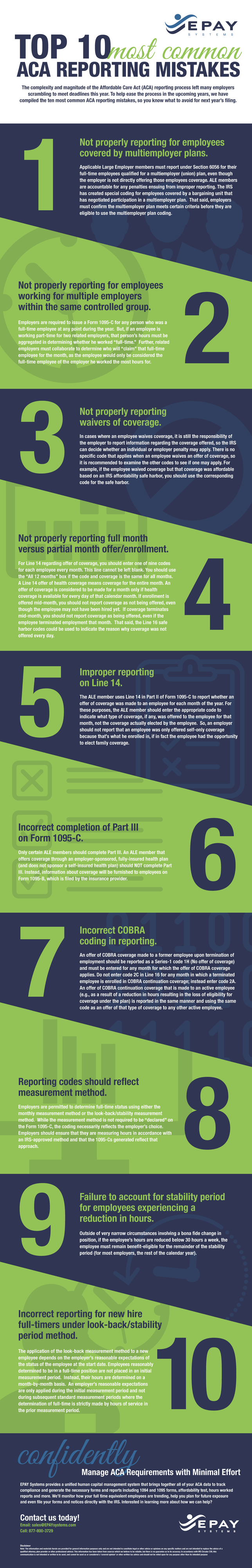 common aca reporting mistakes